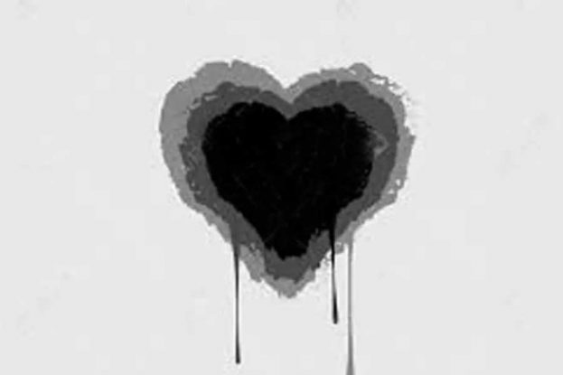 Black heart bleeding