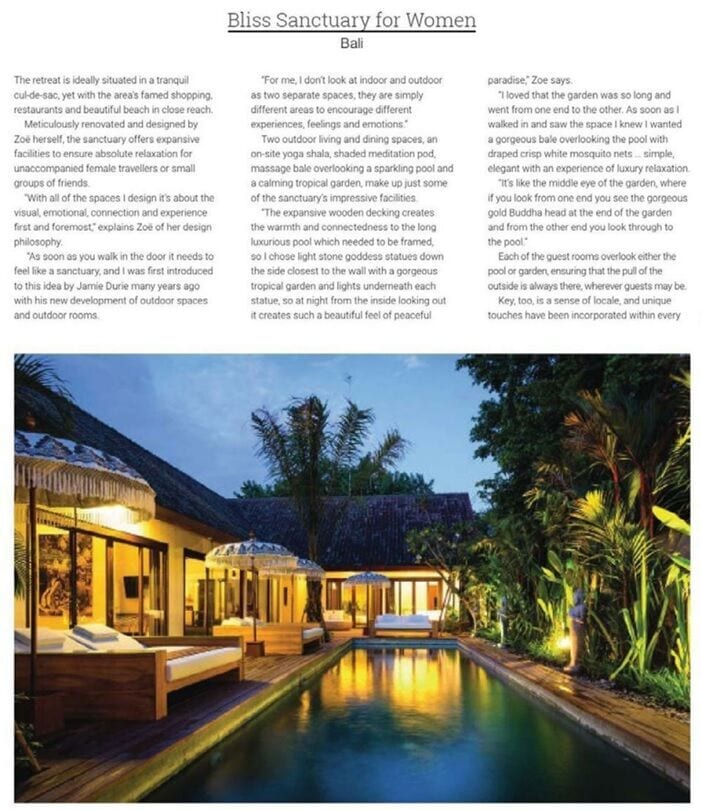 Hospitality Interiors Magazine: Bliss Sanctuary For Women, Bali